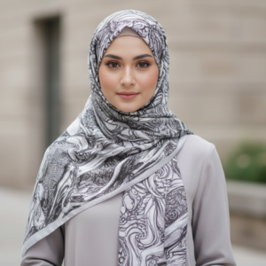 Elegant Printed Chiffon Scarf