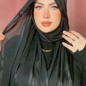 Striped Satin Modal Black