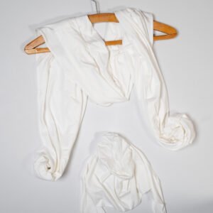 white gel hijab with bandana