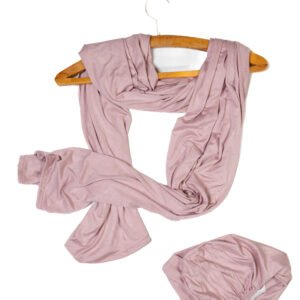 Soft Rose Gel Hijab with bandana