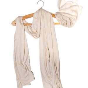 ivory gel hijab with bandana